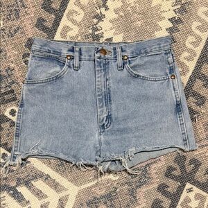Wrangler Light Blue Jean cut off Shorts